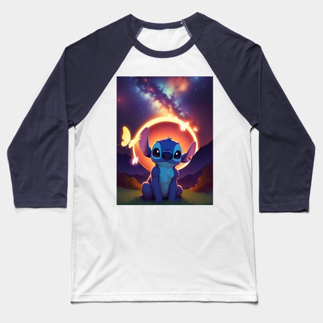 Stitch fairy Baseball T-Shirt by cloudart2868